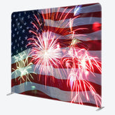 Lofaris Sparkle Usa Flag Independence Day Pillow Case Backdrop